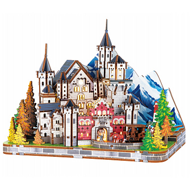 2Kids Toys 3D dřevěná skládačka Miniaturní scéna Zámek Neuschwanstein