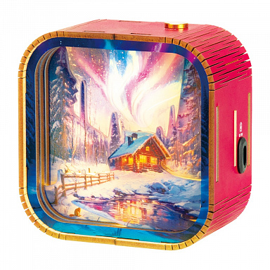 2Kids Toys 3D dřevěná skládačka Lampička Polární záře