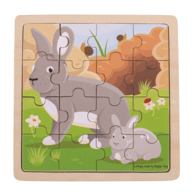 Bigjigs Toys Puzzle králík s králíčkem