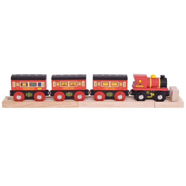 Bigjigs Rail Diaľkový vlak + 3 koľaje Bigjigs Rail Diaľkový vlak + 3 koľaje