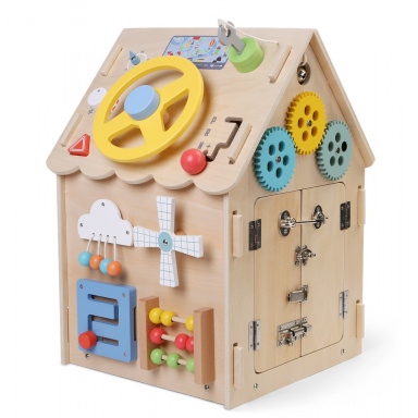 2Kids Toys Activity board Domeček přírodní