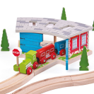 Bigjigs Rail Trojité depo s bránou