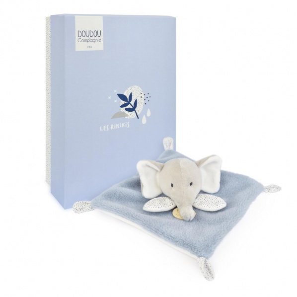 Doudou Plyšový muchláček modrošedý Slon 19 cm Doudou Plyšový muchláček modrošedý Slon 19 cm