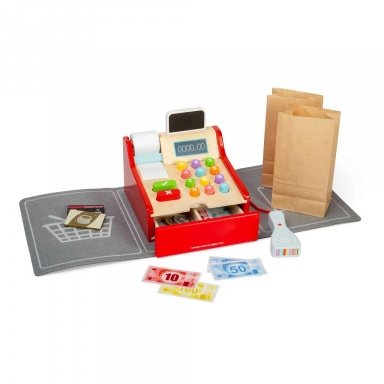 Bigjigs Toys Dětská dřevěná pokladna