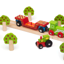 Bigjigs Rail Vagon s traktorom + 2 koľaje
