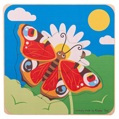 Bigjigs Toys Vkládací puzzle životní cykly motýla
