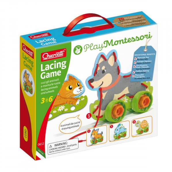 Quercetti 00612 Lacing Game lacing animals & wheels Quercetti 00612 Lacing Game lacing animals & wheels