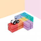 Qbi 131 Smart Puzzle – kreatívna magnetická stavebnica s autíčkami
