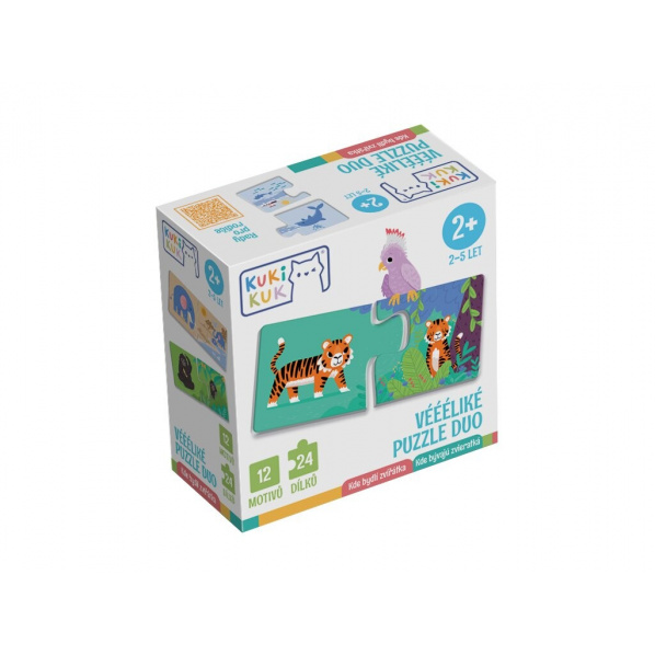 Betexa KukiKuk - Vééľké puzzle duo Kde bývajú zvieratká Betexa KukiKuk - Vééľké puzzle duo Kde bývajú zvieratká