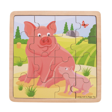 Bigjigs Toys puzzle - Prasátko se selátkem