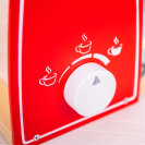 Bigjigs Toys Dřevěný kávovar červený