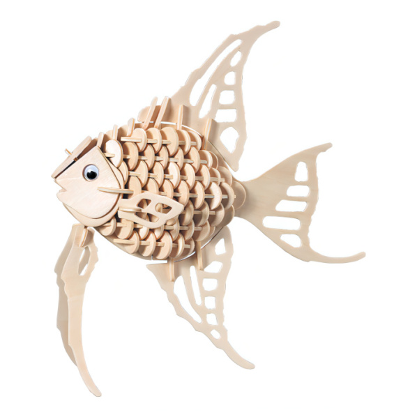 Woodcraft Dřevěné 3D puzzle zatá rybka Woodcraft Dřevěné 3D puzzle zatá rybka