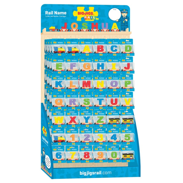 Bigjigs Rail Displej vagónikov s písmenkami