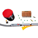 Pequetren PRÍMESTSKÝ VLAK RENFE so stanicou a čiapkou výpravcu