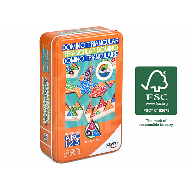 Cayro 108 - Domino Triangular Metal Box (FSC)