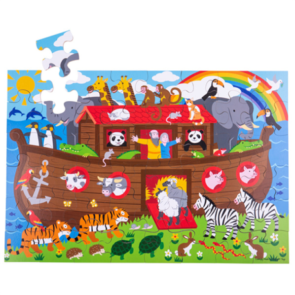 Bigjigs Toys Podlahové puzzle Noemova archa 48 dílků Bigjigs Toys Podlahové puzzle Noemova archa 48 dílků