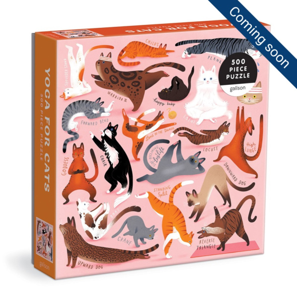 Galison Puzzle Jóga pro kočky 500 dílků Galison Puzzle Jóga pro kočky 500 dílků