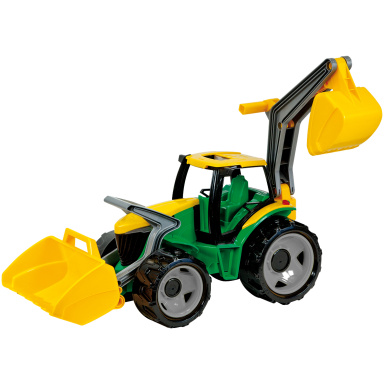 Lena Traktor s lyžicou a bagrom, zeleno-žltý, 107 cm