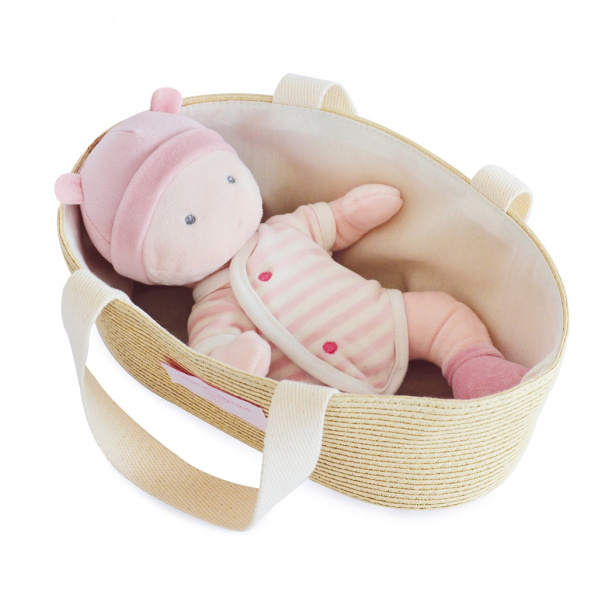 Doudou Jolijou Panenka Pola v tašce do kočárku 28 cm Doudou Jolijou Panenka Pola v tašce do kočárku 28 cm