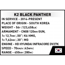 COBI 3107 Juhokórejský tank K2 BLACK PANTHER