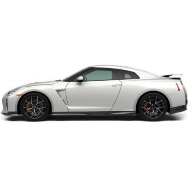 Bburago Plus Nissan GT R biela metalíza 1:24