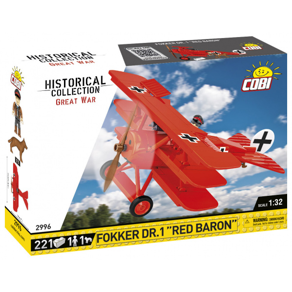COBI 2996 Nemecké stíhacie lietadlo Fokker Dr.I Red Baron COBI 2996 Nemecké stíhacie lietadlo Fokker Dr.I Red Baron