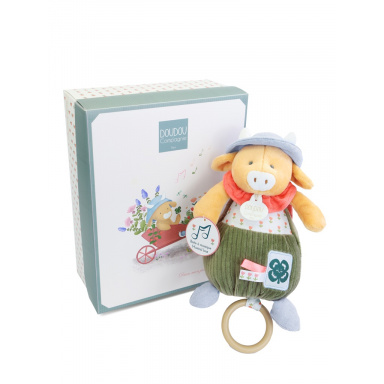 Doudou Dárková sada Plyšová kravička Aneth hrající melodii 20 cm