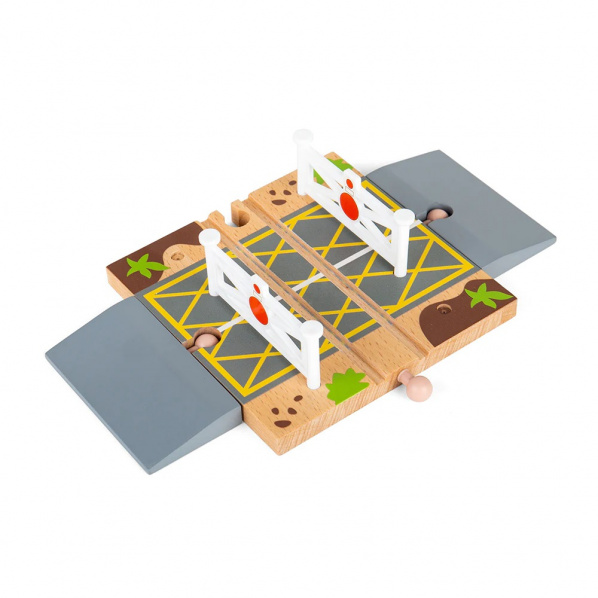 Bigjigs Rail Drevené autodráhy železničné priecestie s bránkami Bigjigs Rail Drevené autodráhy železničné priecestie s bránkami