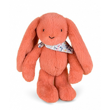 Doudou Plyšový králíček s šátkem terakotový 35 cm