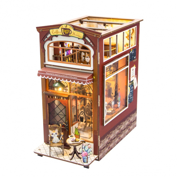 2Kids Toys 3D skládačka Zarážka na knihy Miniatura domečku Kavárna 2Kids Toys 3D skládačka Zarážka na knihy Miniatura domečku Kavárna