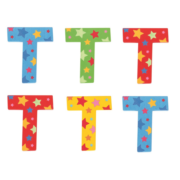 Bigjigs Toys Hvězdičkové písmenko T Bigjigs Toys Hvězdičkové písmenko T