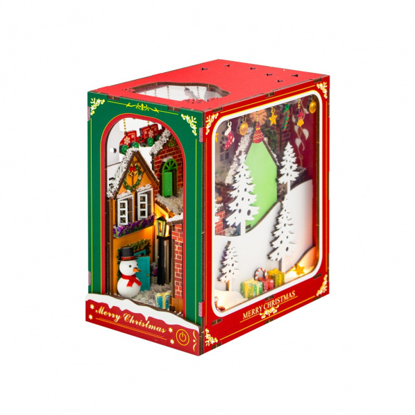 2Kids Toys 3D skládačka Zarážka na knihy Miniatura domečku Bílé Vánoce 2Kids Toys 3D skládačka Zarážka na knihy Miniatura domečku Bílé Vánoce
