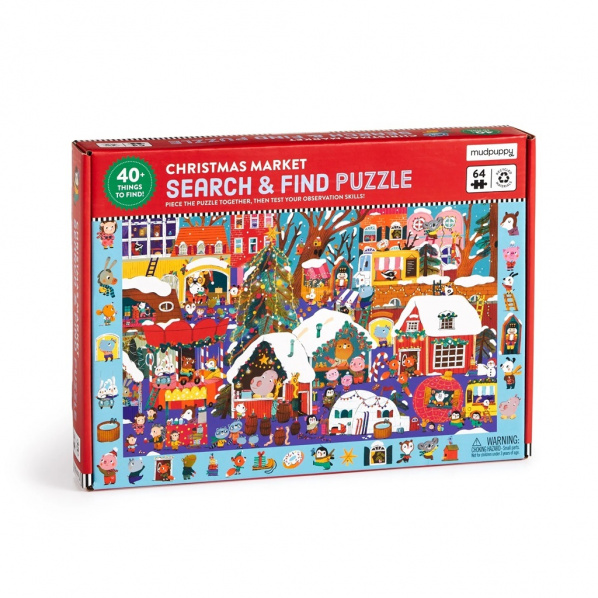 Mudpuppy Puzzle Hledej a najdi Vánoční trh