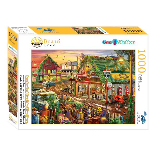 Brain Tree Puzzle Čerpací stanice 1000 dílků Brain Tree Puzzle Čerpací stanice 1000 dílků