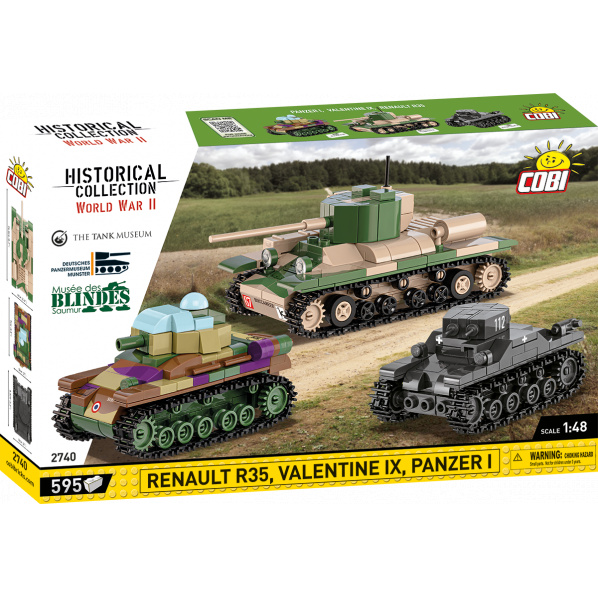 COBI 2740 Renault R35,Valentine IX, Panzer I,1:35, 595 k