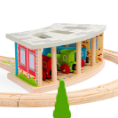 Bigjigs Rail Trojité depo s bránou