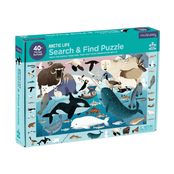 Mudpuppy Puzzle skládej a hledej Život v Arktidě 64 dílů Mudpuppy Puzzle skládej a hledej Život v Arktidě 64 dílů