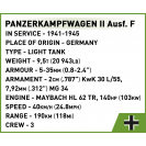COBI 2597 Nemecký Panzerkampfwagen II Ausf. F