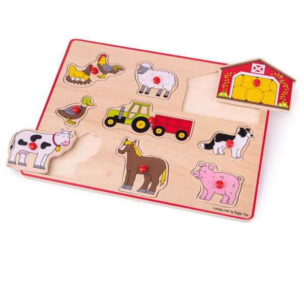 Bigjigs Toys Vkládací puzzle Farmářský statek Bigjigs Toys Vkládací puzzle Farmářský statek