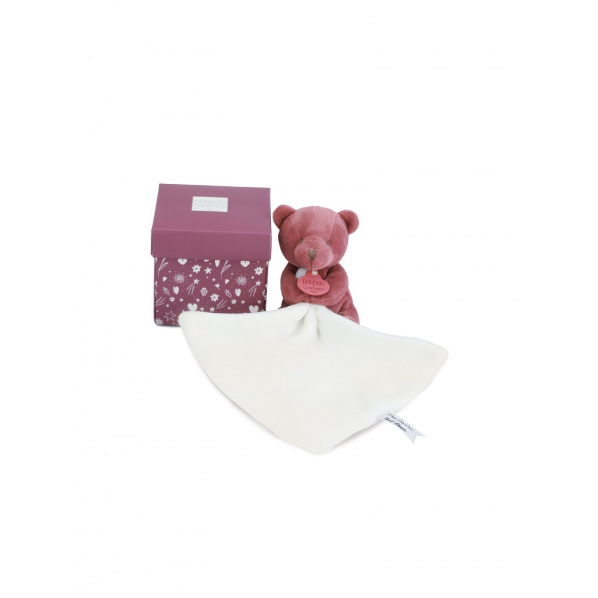 Doudou Můj malý medvídek 10 cm vínový