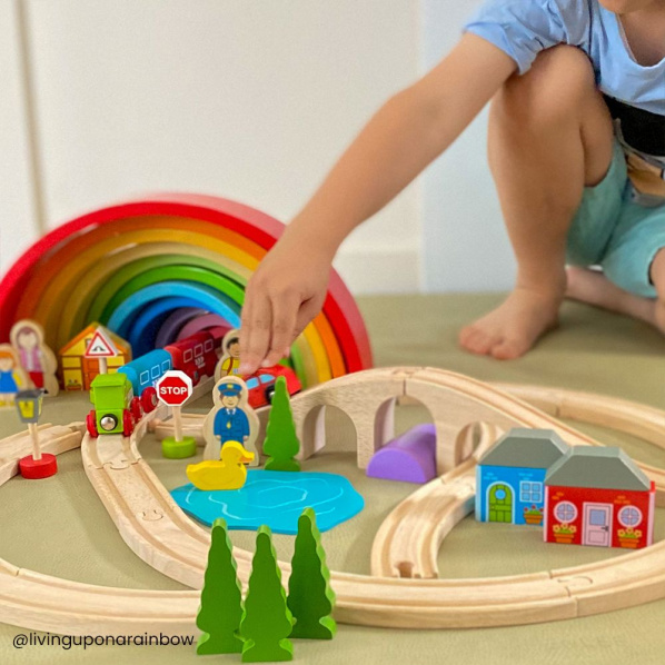 Bigjigs Rail Drevená vláčikodráha osmička Bigjigs Rail Drevená vláčikodráha osmička