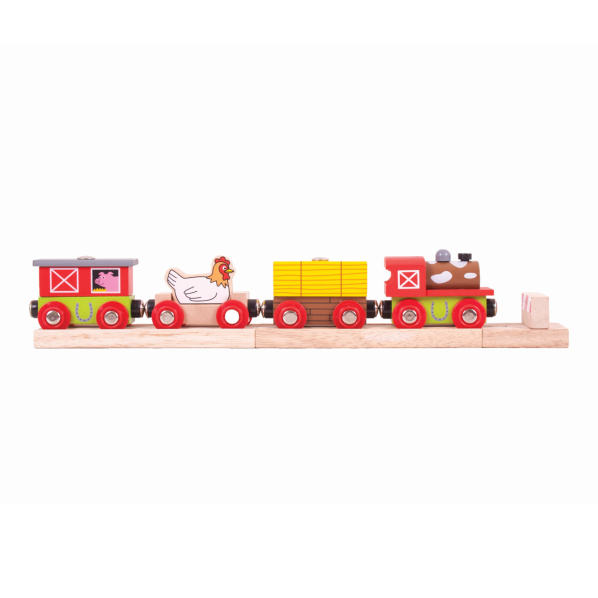 Bigjigs Rail Vláčik farma + 3 koľaje Bigjigs Rail Vláčik farma + 3 koľaje