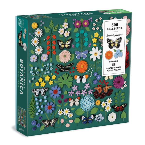 Galison Puzzle Motýlí botanická zahrada 500 dílků Galison Puzzle Motýlí botanická zahrada 500 dílků