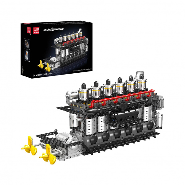 Mould King 10209 Šesťvalcový motor lietadlovej lode