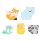 Small Foot Skladacia veža pastelová so zvieratkami