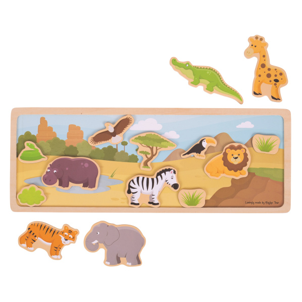 Bigjigs Toys Magnetické puzzle safari