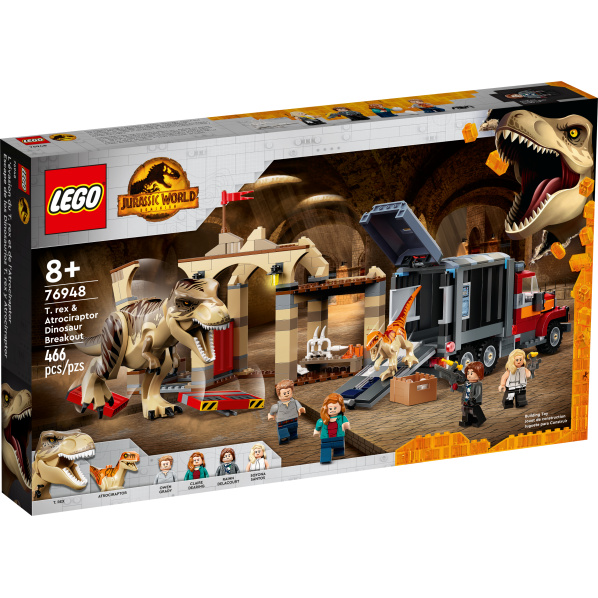 LEGO Jurassic World 76948 Únik T-rexa a atrociraptora