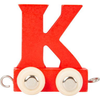 Dřevěný vláček barevná abeceda písmeno K