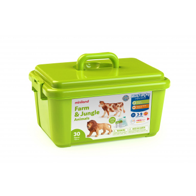 Miniland Farm & Jungle Animals – 30 figurek zvířat