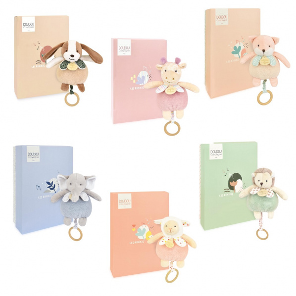 Doudou Plyšové zvířátko hrající melodii 20 cm 1 ks Doudou Plyšové zvířátko hrající melodii 20 cm 1 ks